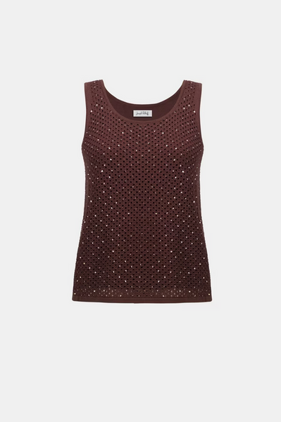Women's Joseph Ribkoff | Embellished Knit Camisole | Mahogany
