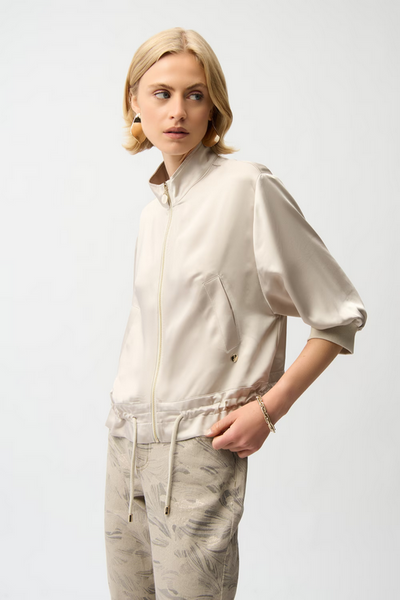 Women's Joseph Ribkoff | Zipper Relaxed Fit Jacket | Moonstone