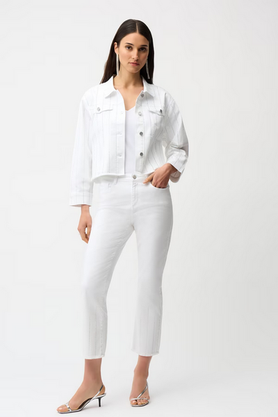 Women's Joseph Ribkoff | Slim Ankle-length Trousers Style | White