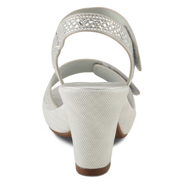 Women's Spring Step | Shine Block Heel Dress Sandal by Patrizia | Silver