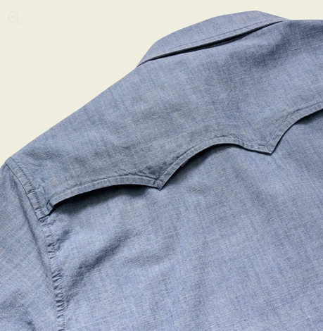 Men's Howler Bros | Guayabera Shirt | Pictographs : Washed Indigo Chambray