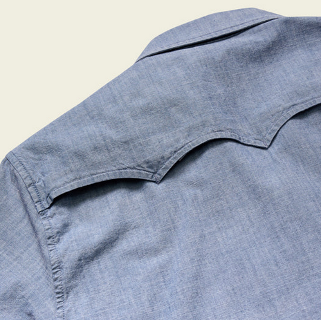 Men's Howler Bros | Guayabera Shirt | Pictographs : Washed Indigo Chambray