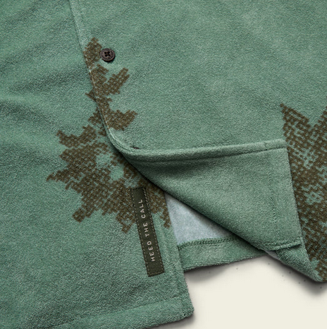 Men's Howler Bros | Palapa Terry Shirt | Sunflower Pixels : Granite Green