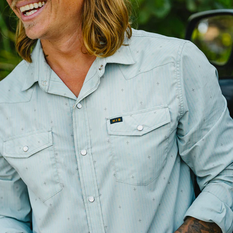 Men's Howler Bros | H Bar B Tech Longsleeve | Ash Blue