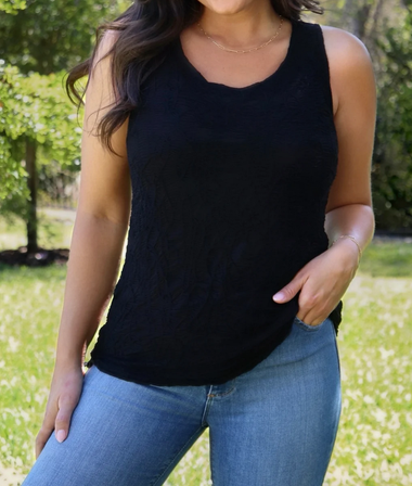 Women's Snoskins | Knitted Tank Top | Black