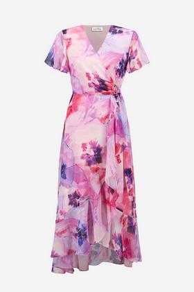 Women's Joseph Ribkoff | Floral V-neck Wrap Dress | Multi