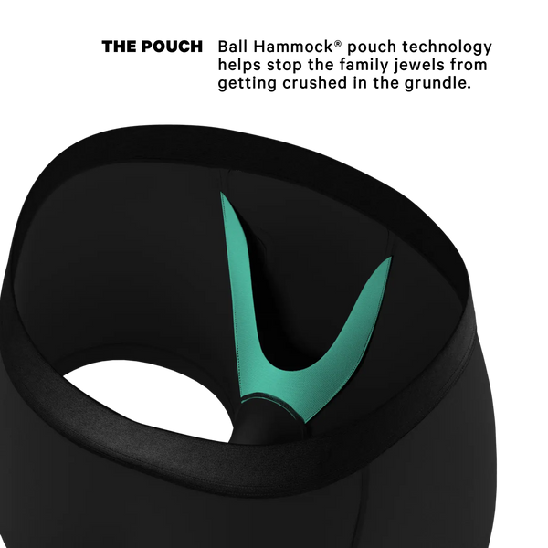 Men's Shinesty | Ball Hammock® Pouch Underwear With Fly | Threat Level Black