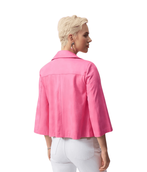 Women's Joseph Ribkoff | Foiled Faux Sued Swing Jacket | Pink