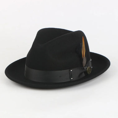 Men's Steve Land | The Ayden Fedora Felt Hat | Black