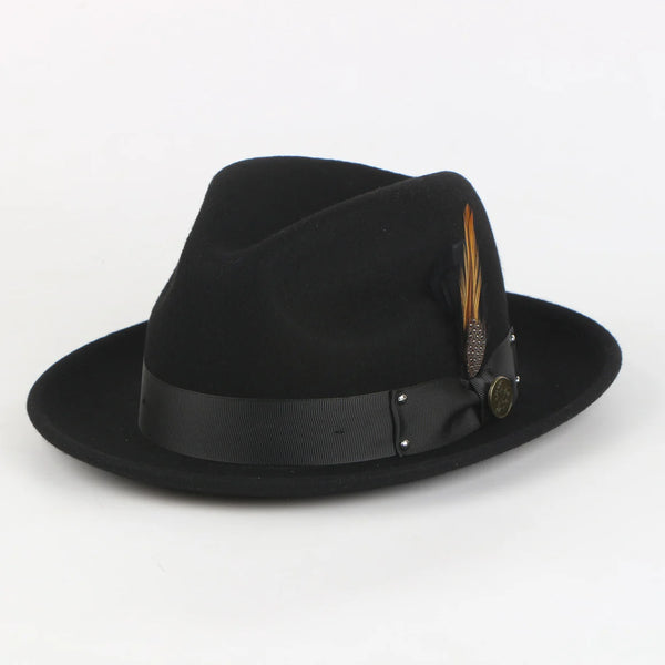Men's Steve Land | The Ayden Fedora Felt Hat | Black