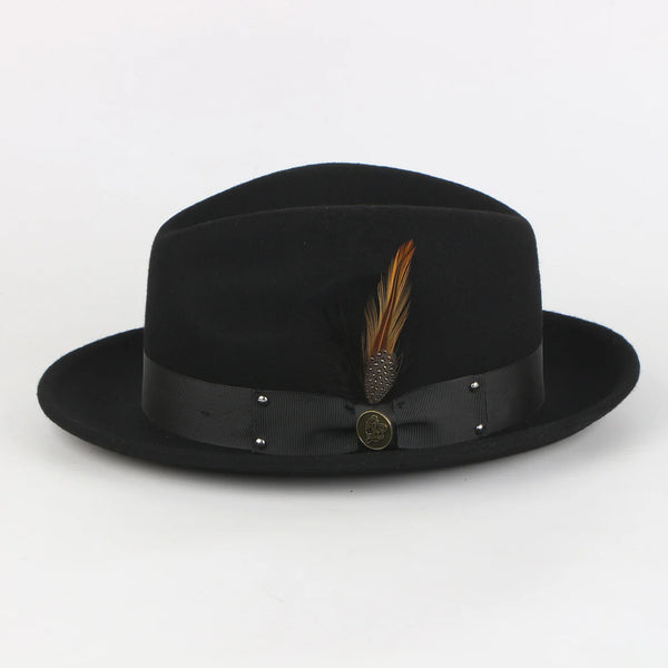Men's Steve Land | The Ayden Fedora Felt Hat | Black