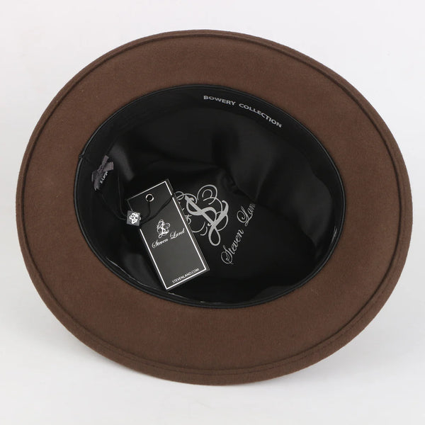 Men's Steve Land | The Bowery Fedora Fine Australian Wool Fedora Hat | Brown