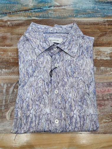 Men's Bugatchi | James Spread Collar OoohCotton Shirt | Sand