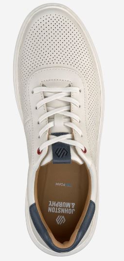 Men's Johnston & Murphy |  Anders Perforated Shoe | White