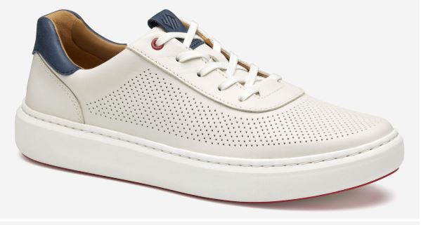 Men's Johnston & Murphy |  Anders Perforated Shoe | White