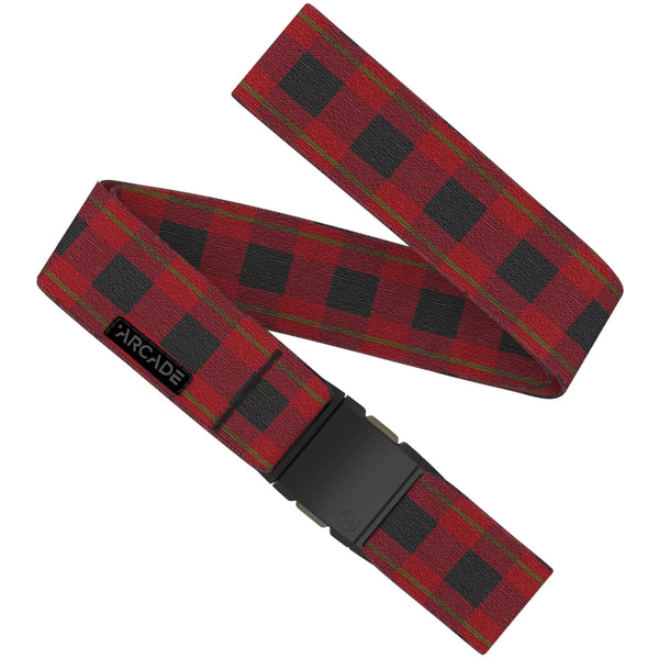 Men's Arcade | Plaid Belt | Black & Burnt
