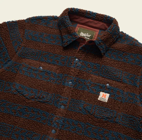 Men's Howler Bros | Allegheny Fleece Overshirt | Hanko Strip: Mink Brown