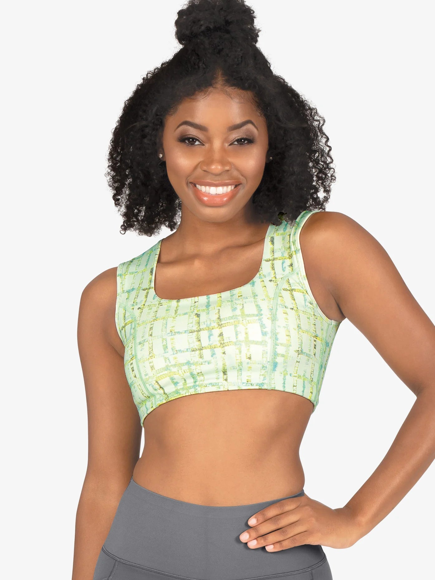 Square neck online sports bra