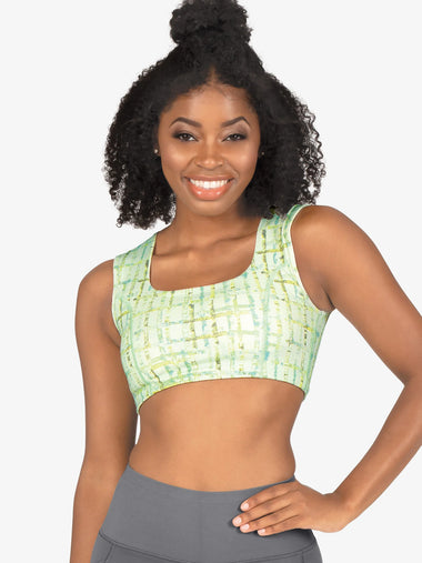 Women's Mono B | Square Neck Sports Bra | Sage