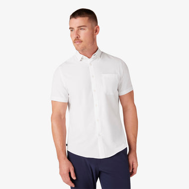 Men's Mizzen + Main | Leeward Classic Short Sleeve | White Solid