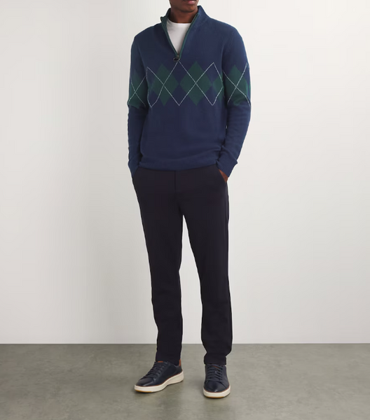 Men's Barbour | Wool Hartfield Sweater | Sapphire Navy