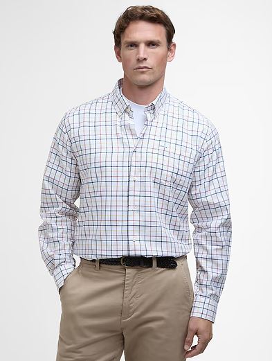 Men's Barbour | Caswell Tattersall Regular Fit Shirt | Navy