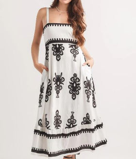 Papillon | Woman's Long BOHO Dress | White