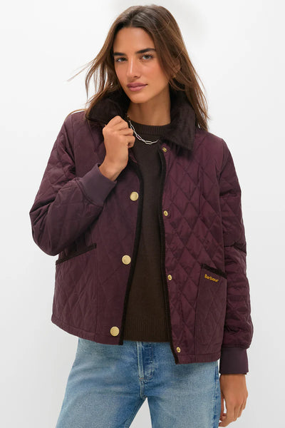 Women's Barbour | Marla Quilted Jacket | Black Cherry