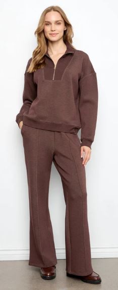 Women's Charlie B | Soft Scuba Half-Zip Sweatshirt | Espresso