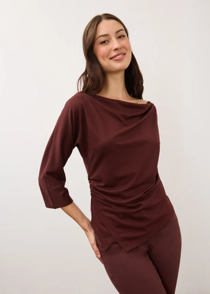 Women's French Dressing | Cowl Boatneck Top | Fig