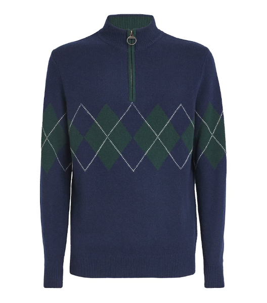 Men's Barbour | Wool Hartfield Sweater | Sapphire Navy
