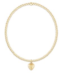 Woman's eNewton | 2mm Gold Bracelet with Love Plush Charm | Gold