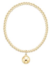 Woman's eNewton | 3mm Gold Bracelet with Charm | Gold