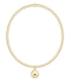 Woman's eNewton | 2mm Gold Bracelet with Charm | Gold
