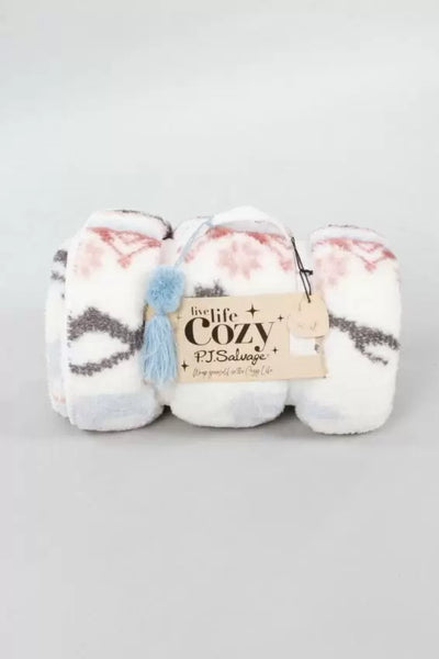 Women's PJ Salvage | Cozy Plush Blanket | Ivory