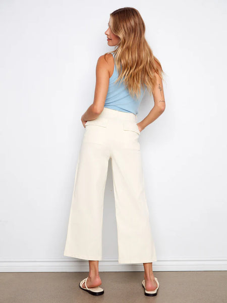 Women's Charlie B | Cropped Utility Pocket Twill Pants | Natural