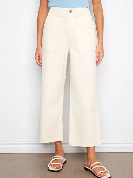 Women's Charlie B | Cropped Utility Pocket Twill Pants | Natural