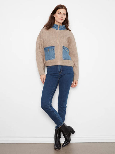 Women's Charlie B | Zipped Sweater Jacket | Heather Sable