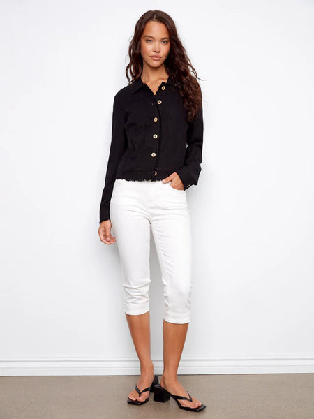 Women's Charlie B | Linen Blend Jacket | Black