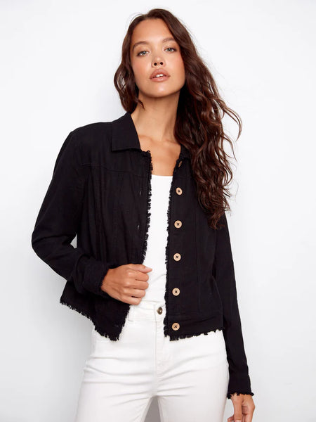 Women's Charlie B | Linen Blend Jacket | Black