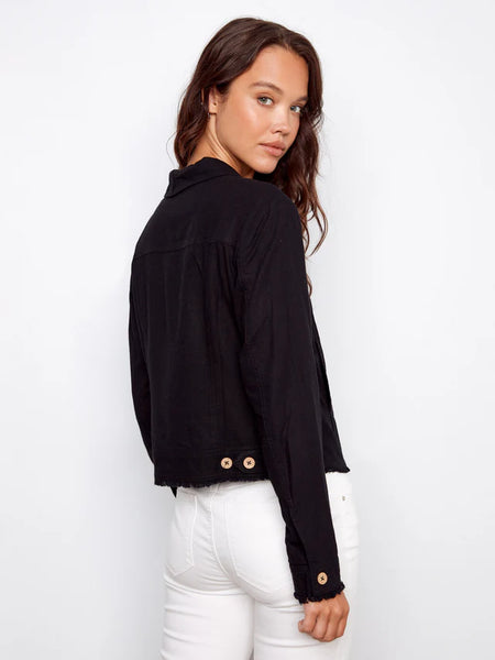 Women's Charlie B | Linen Blend Jacket | Black