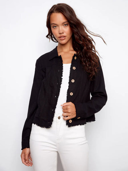 Women's Charlie B | Linen Blend Jacket | Black