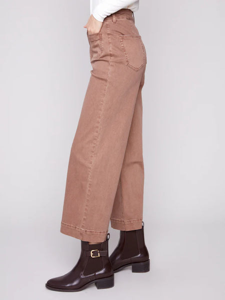 Women's Charlie B | Patch Pocket Flare Twill Pants | Sepia
