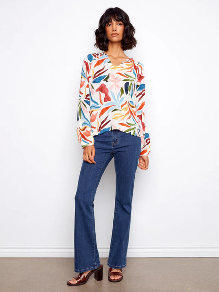 Women's Charlie B | Printed Popover Blouse | Solstice