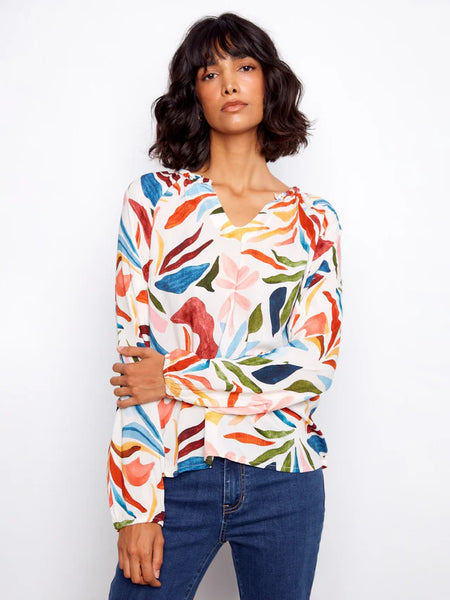 Women's Charlie B | Printed Popover Blouse | Solstice