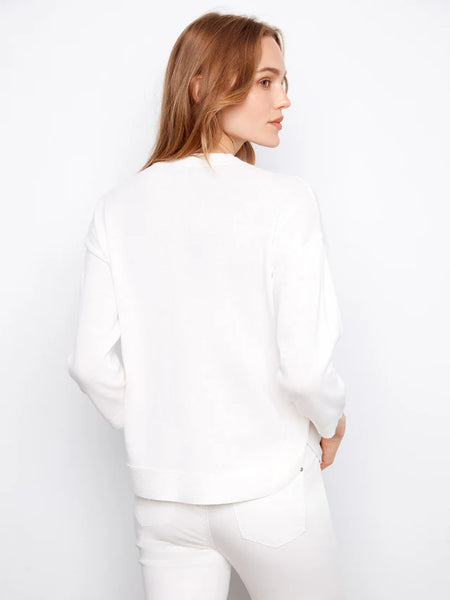 Women's Charlie B | Drawstring Wide Leg Denim Pants | White
