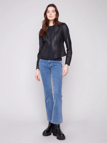 Women's Charlie B | Vintage Faux Leather Jacket | Black