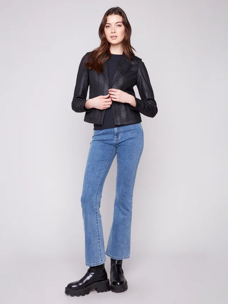 Women's Charlie B | Vintage Faux Leather Jacket | Black