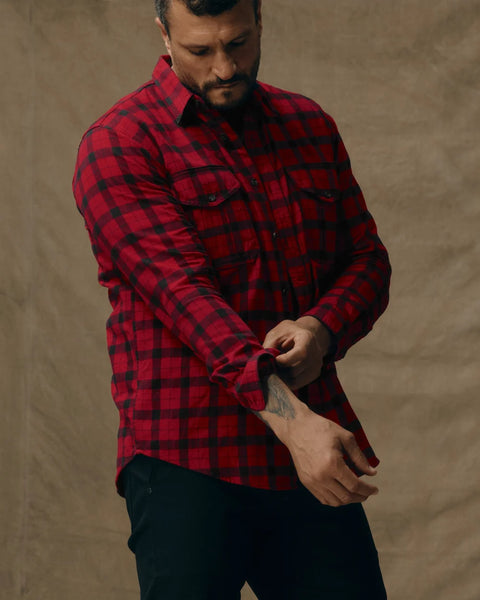 Men's Filson | Alaskan Guide Shirt | Red Black Plaid
