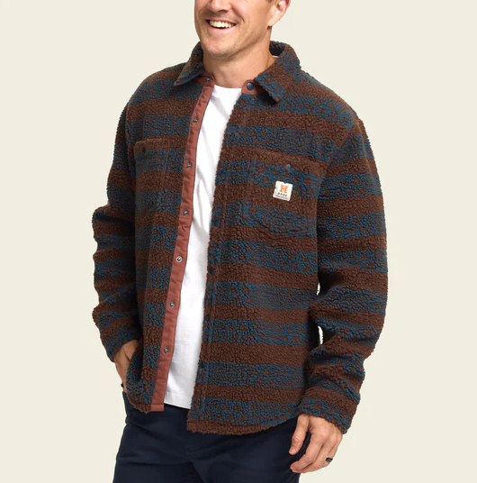 Men's Howler Bros | Allegheny Fleece Overshirt | Hanko Strip: Mink Brown